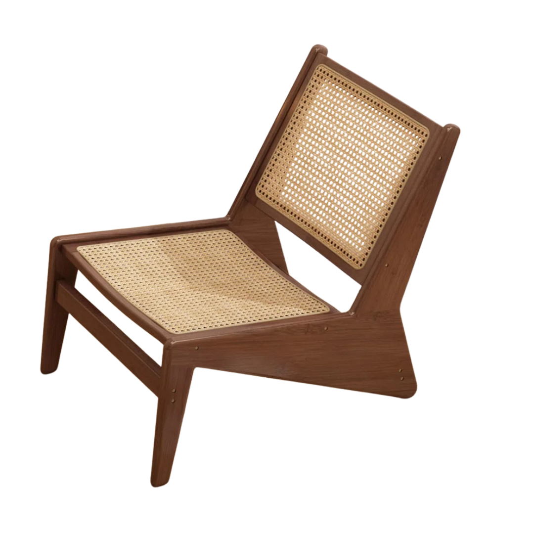 George Oliver Mid-Century Accent Chair, Rattan Lounge Chair for Living Room | Wayfair