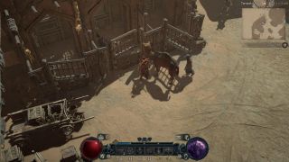 Picture showing killable horse in Diablo 4 in stable in Tarsarak