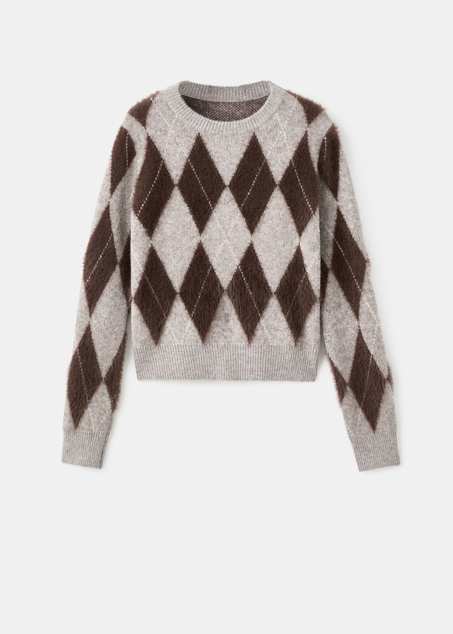 Argyle Knit Sweater - Women | Mango Usa