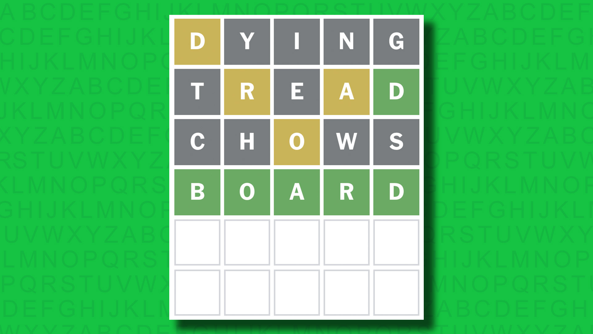 NYT Wordle answer for game 1451 on a green background