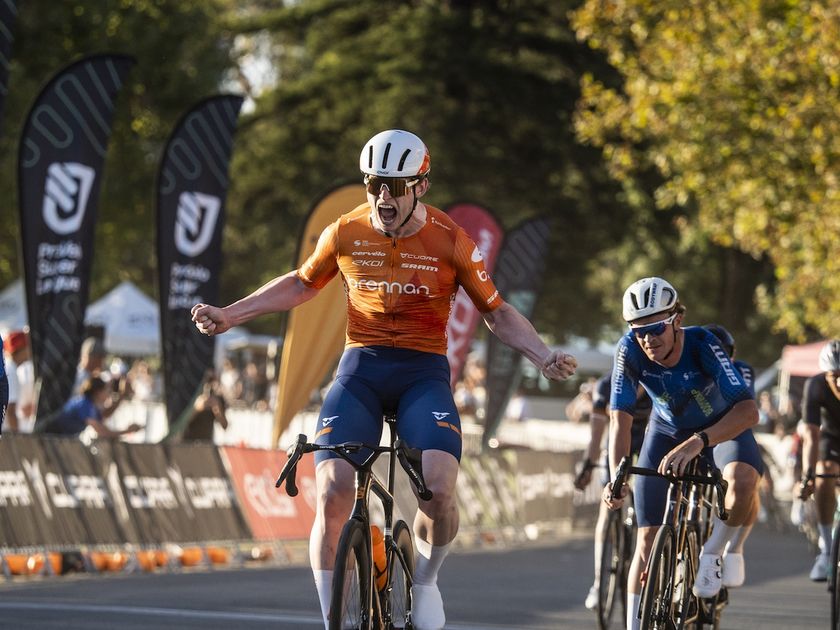 Tom Cornish (Team Brennan) claiming victory at that SA Kick It stage 2 criterium 2026