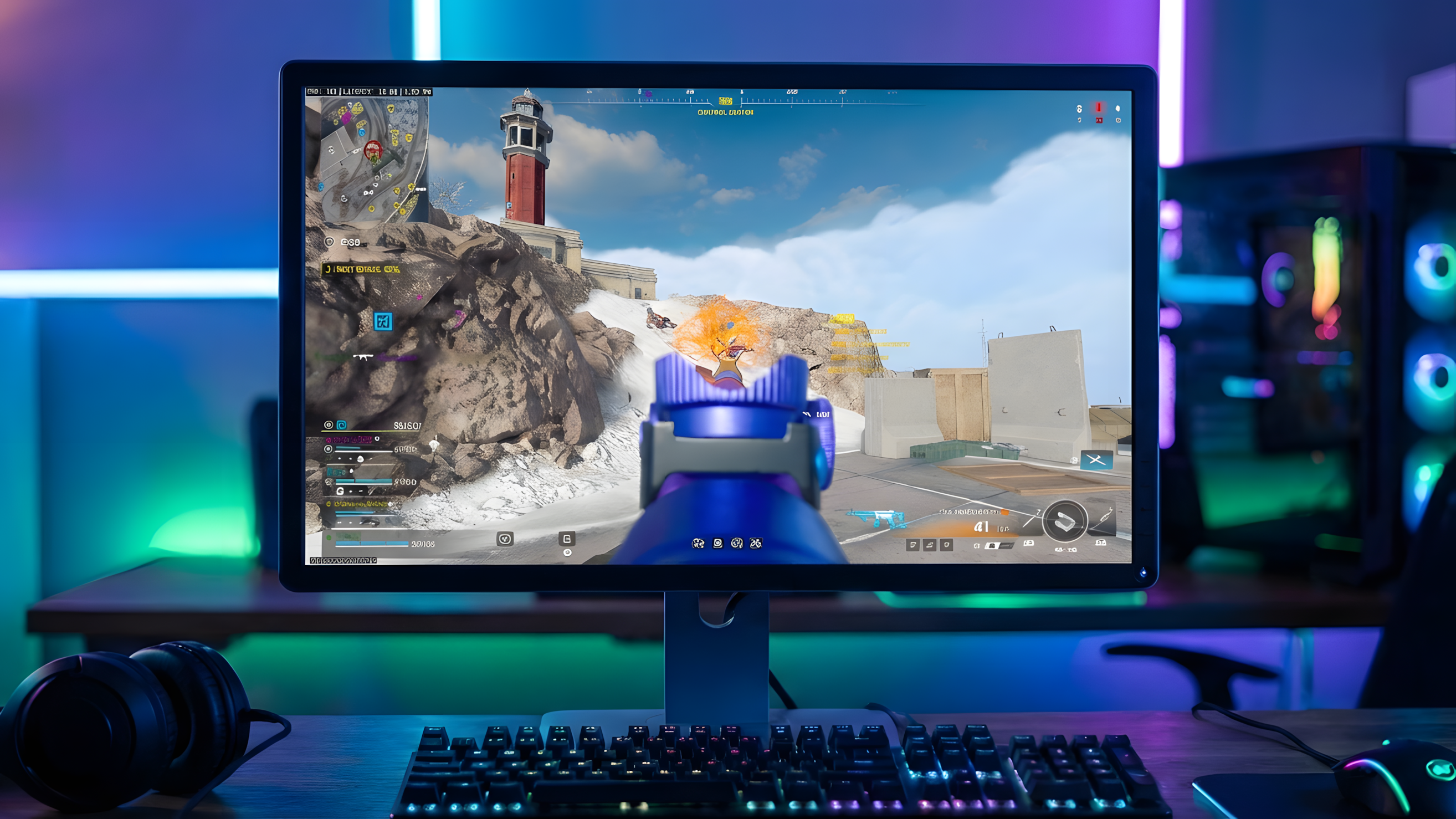 Using the Paintstorm C9 blueprint on the Winter Rebirth Island map in Call of Duty: Warzone. 