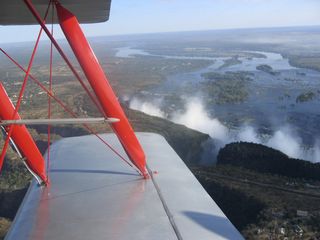 Victoria Falls from air.