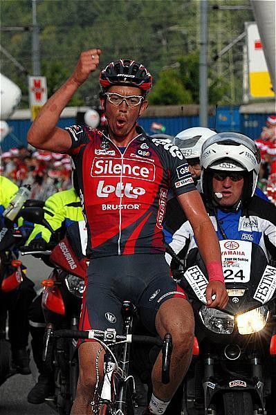 Hoste was as happy with McEwen's win as if he'd won the race himself.