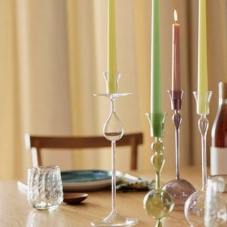 Rylee Borosilicate Glass Candlestick