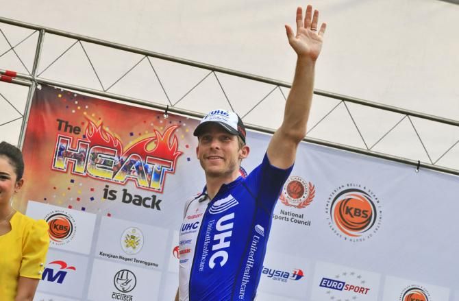 Bradley White on the podium