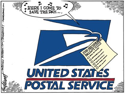 Editorial Cartoon U.S. USPS presidential election 2020