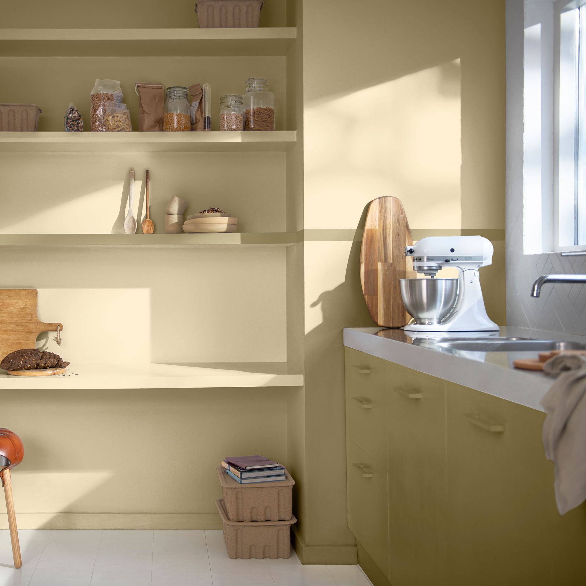 living room painted in Dulux colour of the year wild wonder