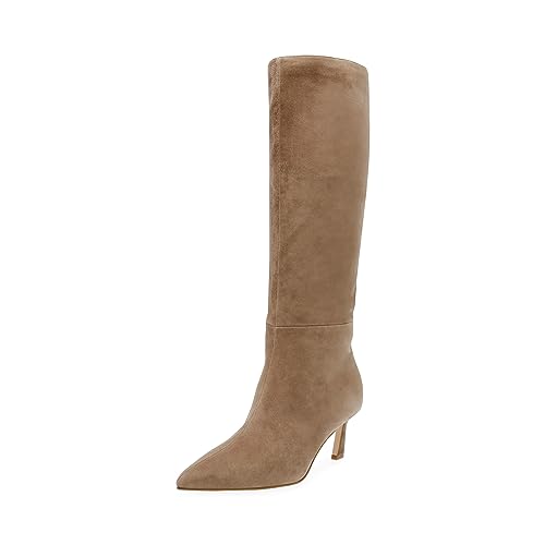 Steve Madden Women's Lavan Knee High Boot, Oatmeal Suede, 4.5 Uk