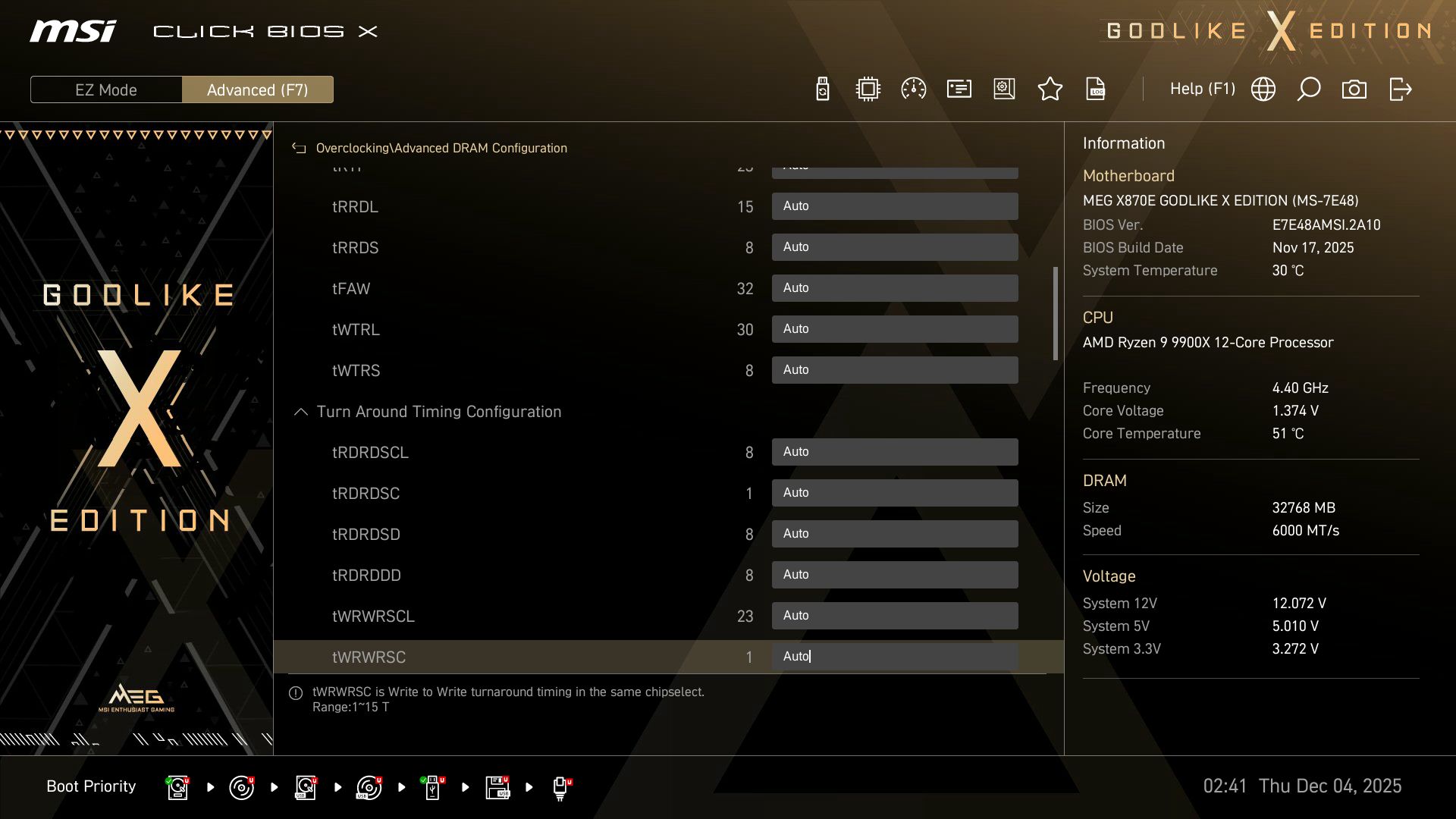 MSI X870E Godlike X - BIOS