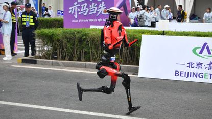 Lightning, a Chinese humanoid robot, sets record for half-marathon in Beijing