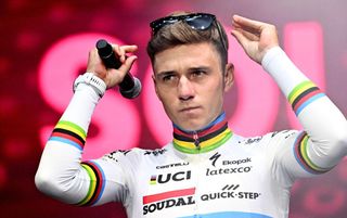 Remco Evenepoel at the Giro d'Italia teams presentation