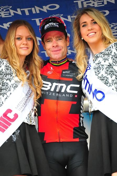 Cadel Evans (BMC) after winning stage 3 of the Giro del Trentino