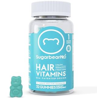 Sugarbearpro Hair Vitamin Extra Strength 6000mcg Biotin, Longer-Looking Hair Gummy for Women 
Men,b12, Msm, Inositol, Omega 3, Elderberry, Growth, Usa Patent Design, Kosher Halal Vegan 2 Month Supply