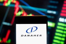 Danaher logo on a smartphone