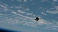 Russia's Progress 96 cargo spacecraft approaches the International Space Station on Sept. 19, 2026.