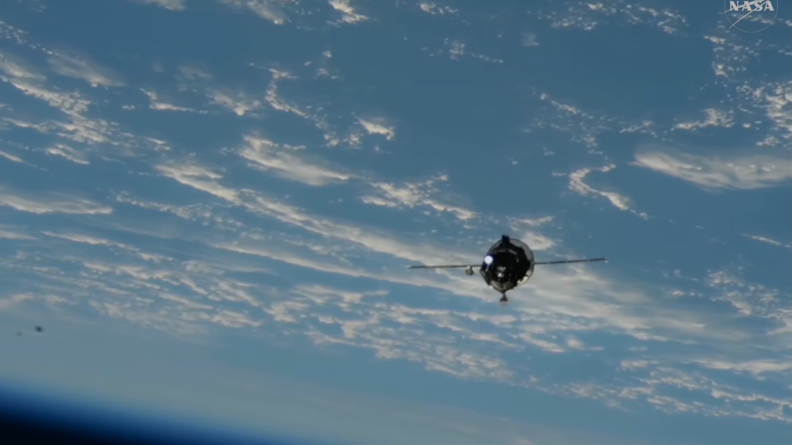Russia's Progress 96 cargo spacecraft approaches the International Space Station on Sept. 19, 2026.