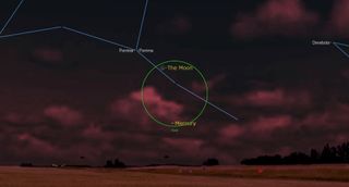 An illustration of the night sky on Aug. 29.