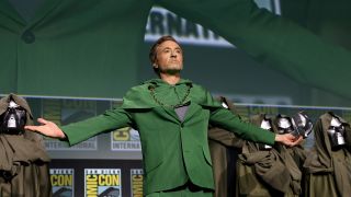 Robert Downey Jr. at Comic-Con in a Doctor Doom costume