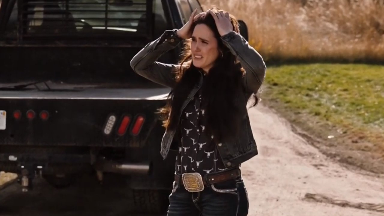 Mia freaking out over Jimmy on Yellowstone