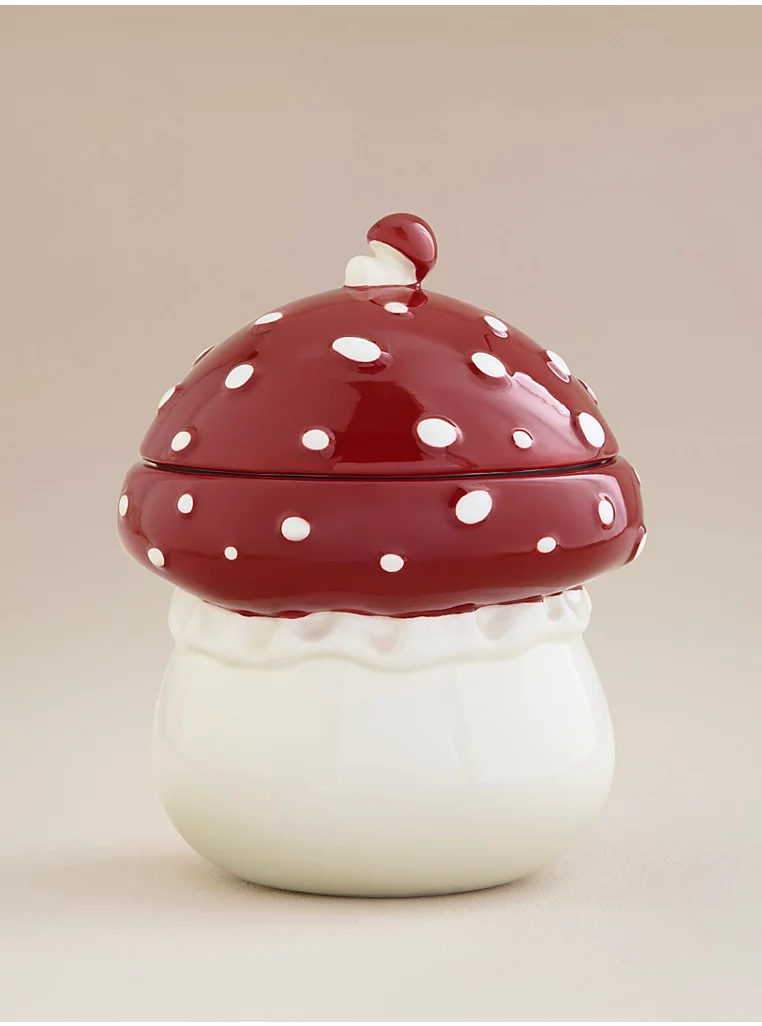 George Home, Red &amp;amp; White Toadstool Canister - 600ml