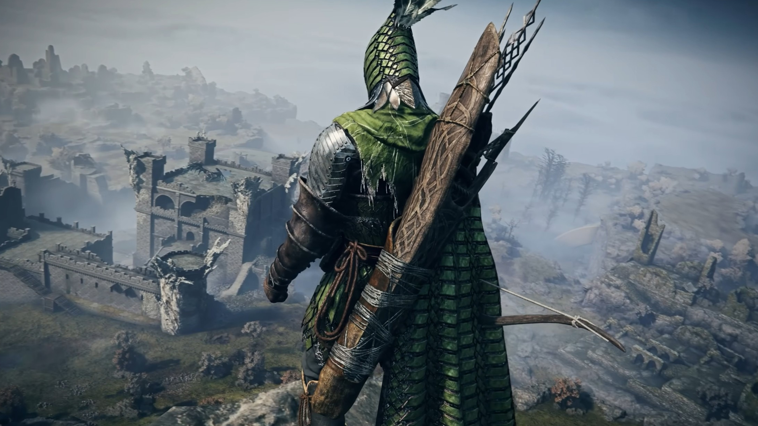 Elden Ring Nightreign Remembrance quests: Ironeye looking out across the landscape of Limveld.