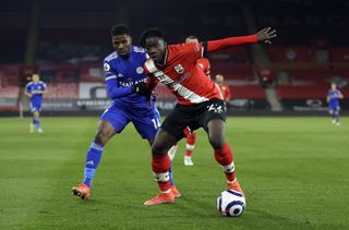 Southampton's Mohammed Salisu (right) in action