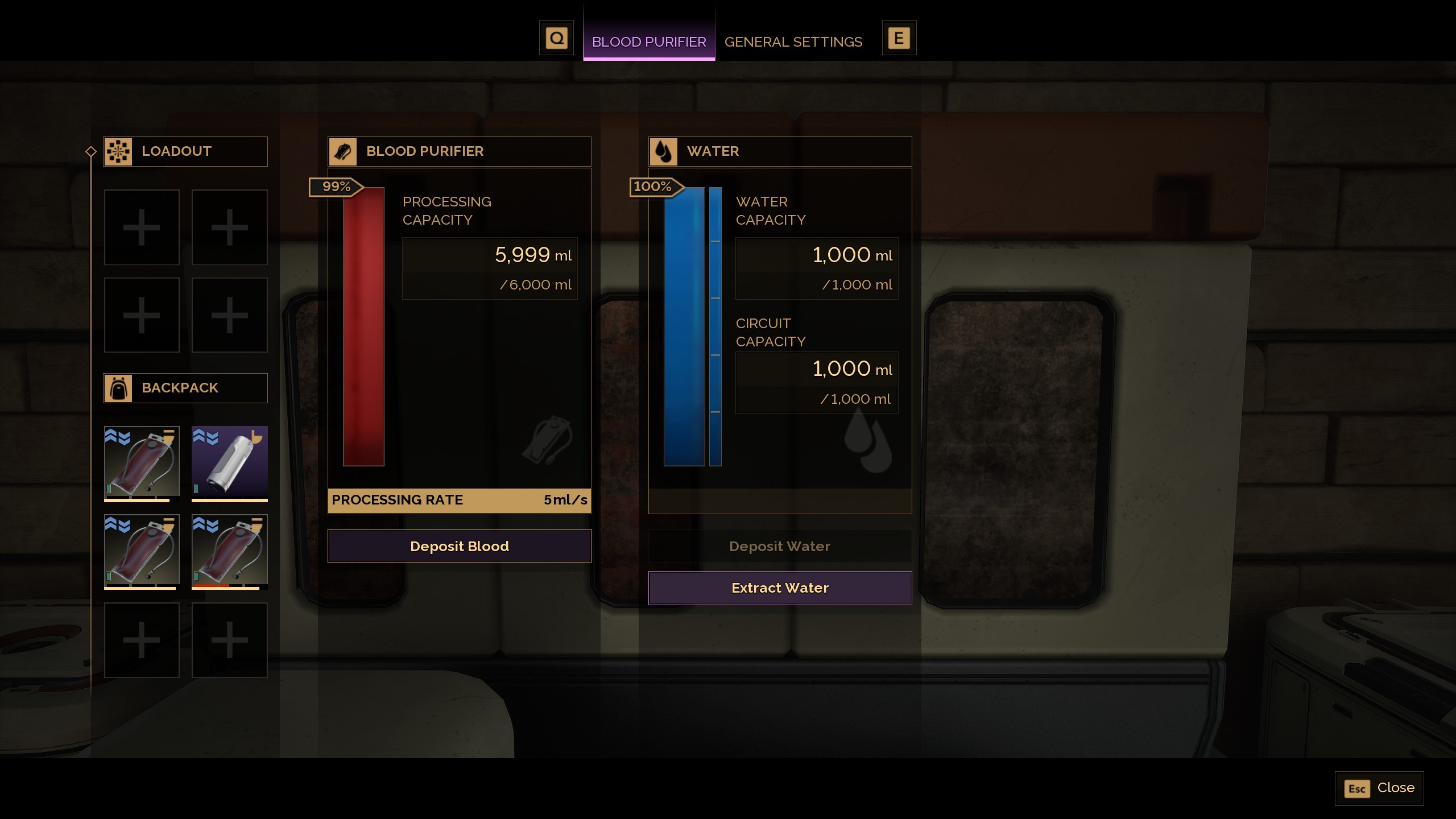 Dune: Awakening water - Blood filter