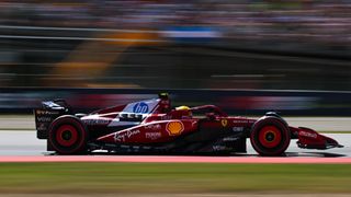 Lewis Hamilton of Ferrari driving at the Spanish Grand Prix in qualifying