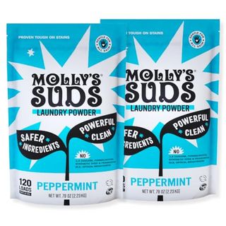 Molly's Suds Original Laundry Detergent Powder | Natural Laundry Detergent Powder for Sensitive Skin | Earth-Derived Ingredients, Stain Fighting | 240 Load (peppermint)