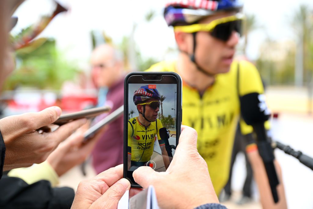 Wout Van Aert (Visma-Lease a Bike) was very popular at the start of Clasica de Almeria