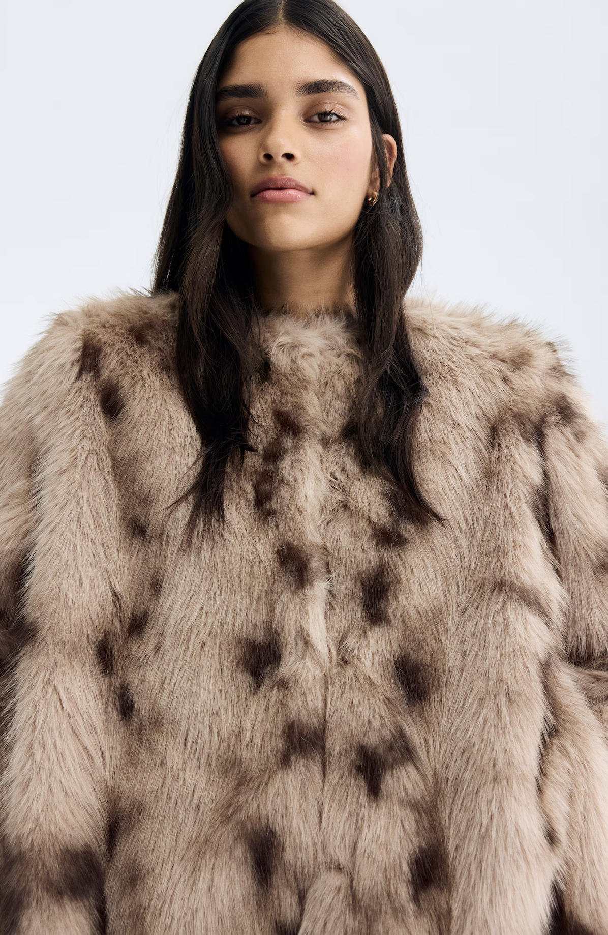 Croc Faux Leather Belted Longline Trench Coat