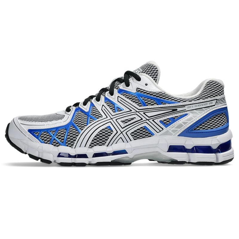 blue and silver trainers