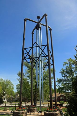 The world's largest wind chime in Casey, Illinois