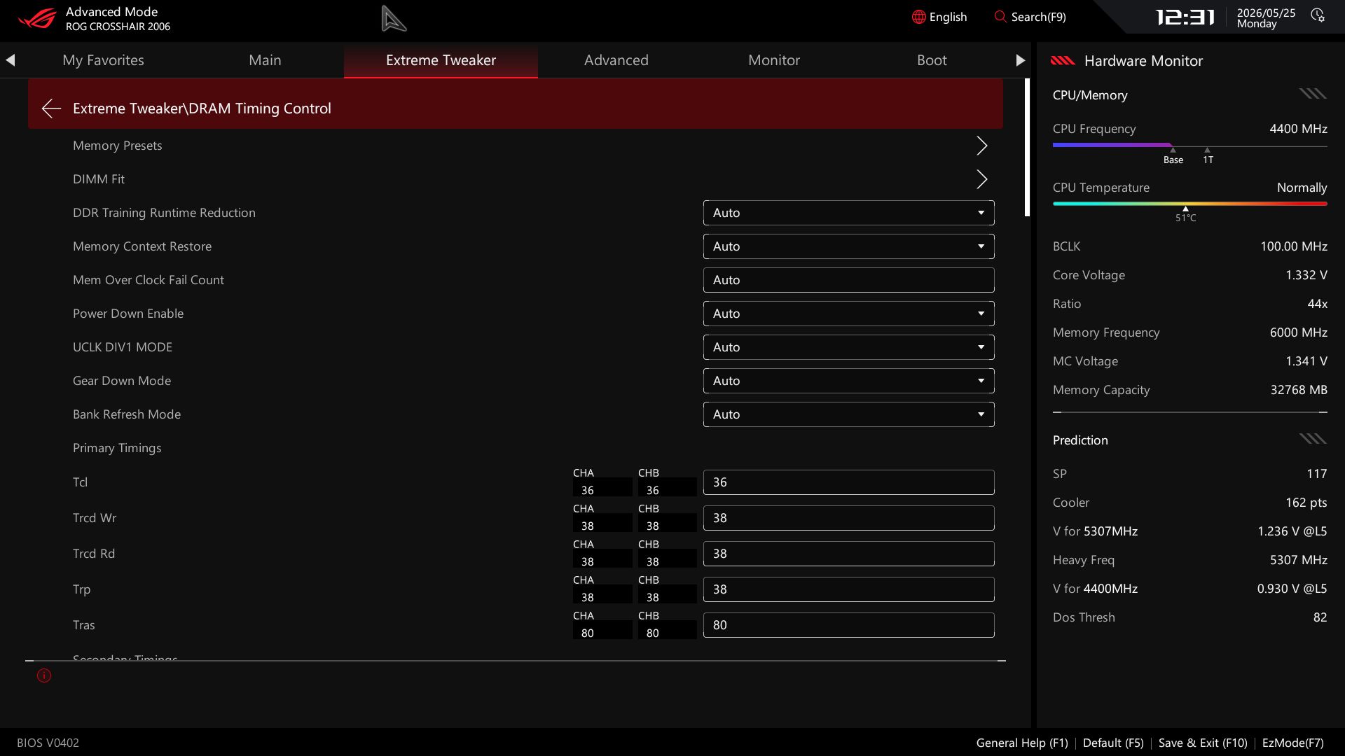Asus ROG Crosshair 2006 - BIOS