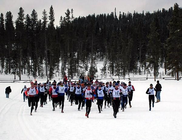 Winter triathlon start