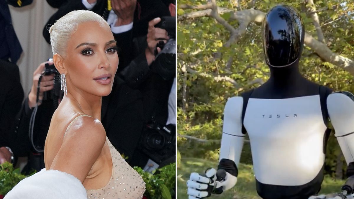 Kim Kardashian a obtenu le nouveau robot Tesla avant tout le monde et a montré ses pas de danse