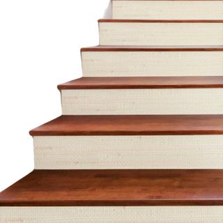 Grasscloth Texture Pattern Stair Riser Decals Peel and Stick Removable Stickers Vinyl Strips Stickers for Stairs Simple Home Decor