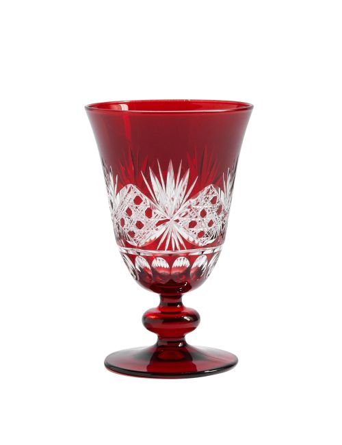 Antique Cut Goblets in Red