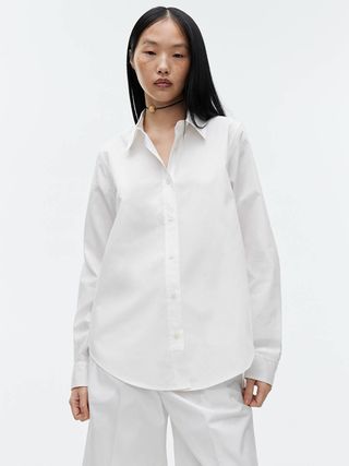 Straight Cut Poplin Shirt - White - Arket Gb