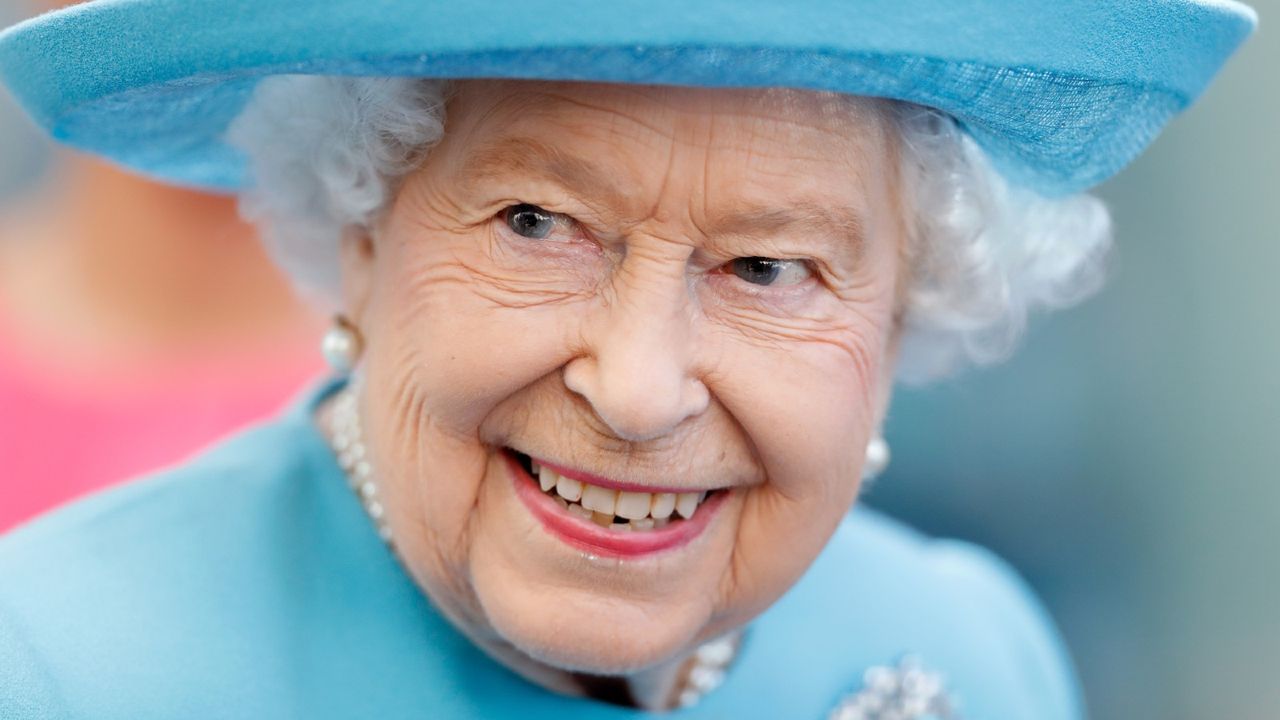 Queen Elizabeth II visits the British Airways headquarters to mark their centenary year at Heathrow Airport on May 23, 2019 in London, England.