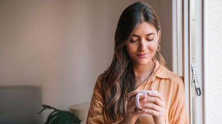Woman drinking a coffee: Espresso Prime Day deals