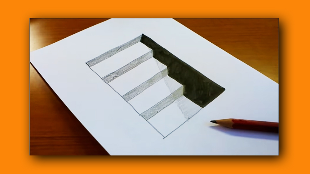 Trick Art 3D Drawing - How to Draw 3D Stairs Illusion on Paper - video  Dailymotion