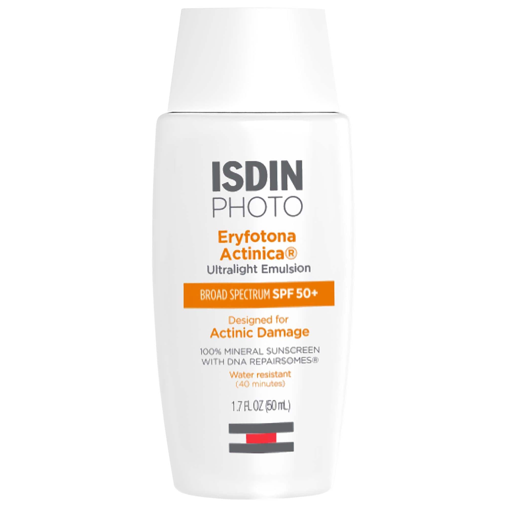 Isdin Eryfotona Actinica Ultralight Non-Pore Clogging Water-Resistant Mineral Sunscreen Spf 50+ With Vitamin E