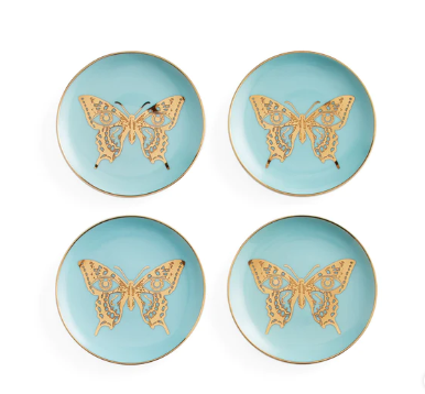 Butterfly design retro coaster set.