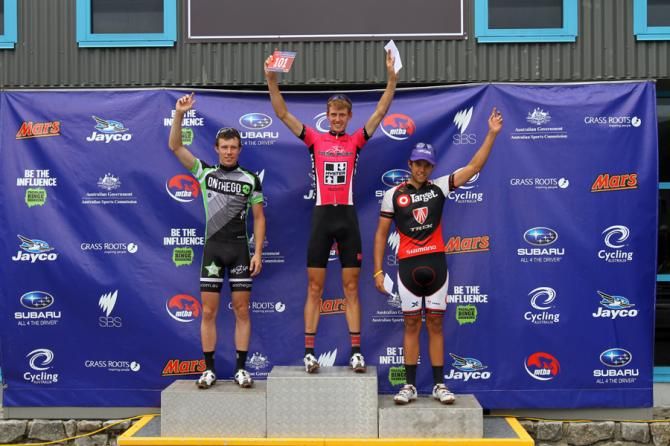 U23 men's cross country podium in Thredbo