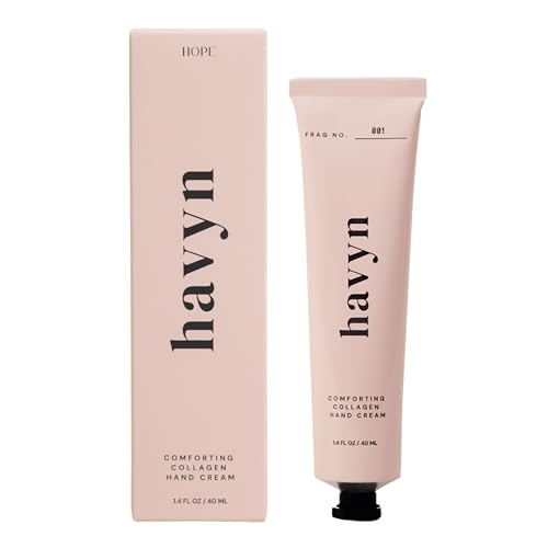 Havyn Comforting Collagen Hand Cream 1.4 Oz 40 Ml | Hand Cream for Dry Cracked Skin | Hand Lotion Travel Size | Non-Toxic Fragrance | Allergen-Free | Gluten-Free | Nut-Free | Vegan (1.4 Oz, 001 Hope)