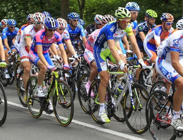 Ivan Basso (Liquigas - Cannondale) and Damiano Cunego (Lampre - ISD)