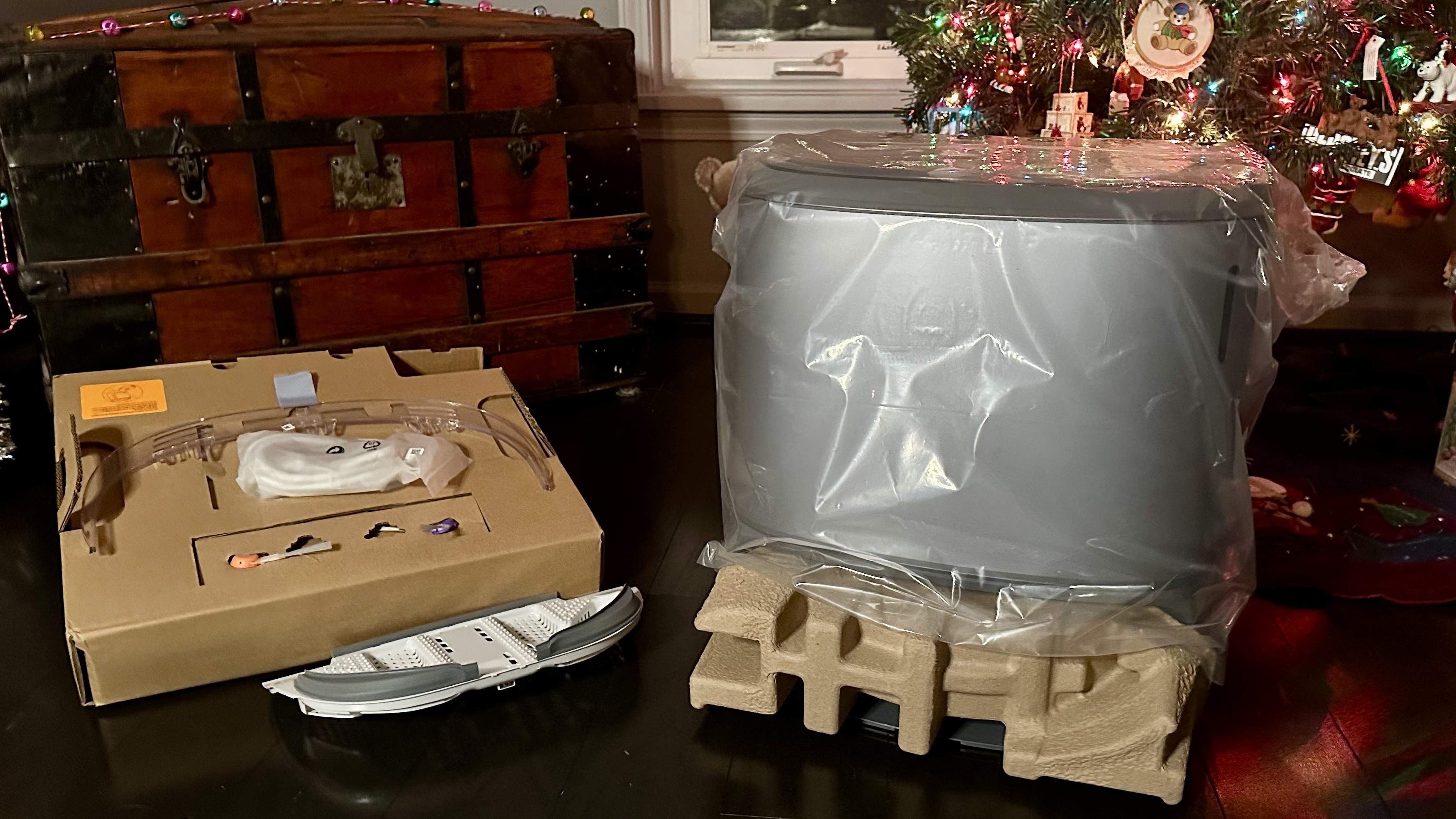 Robot vacuum straight out of shipping box