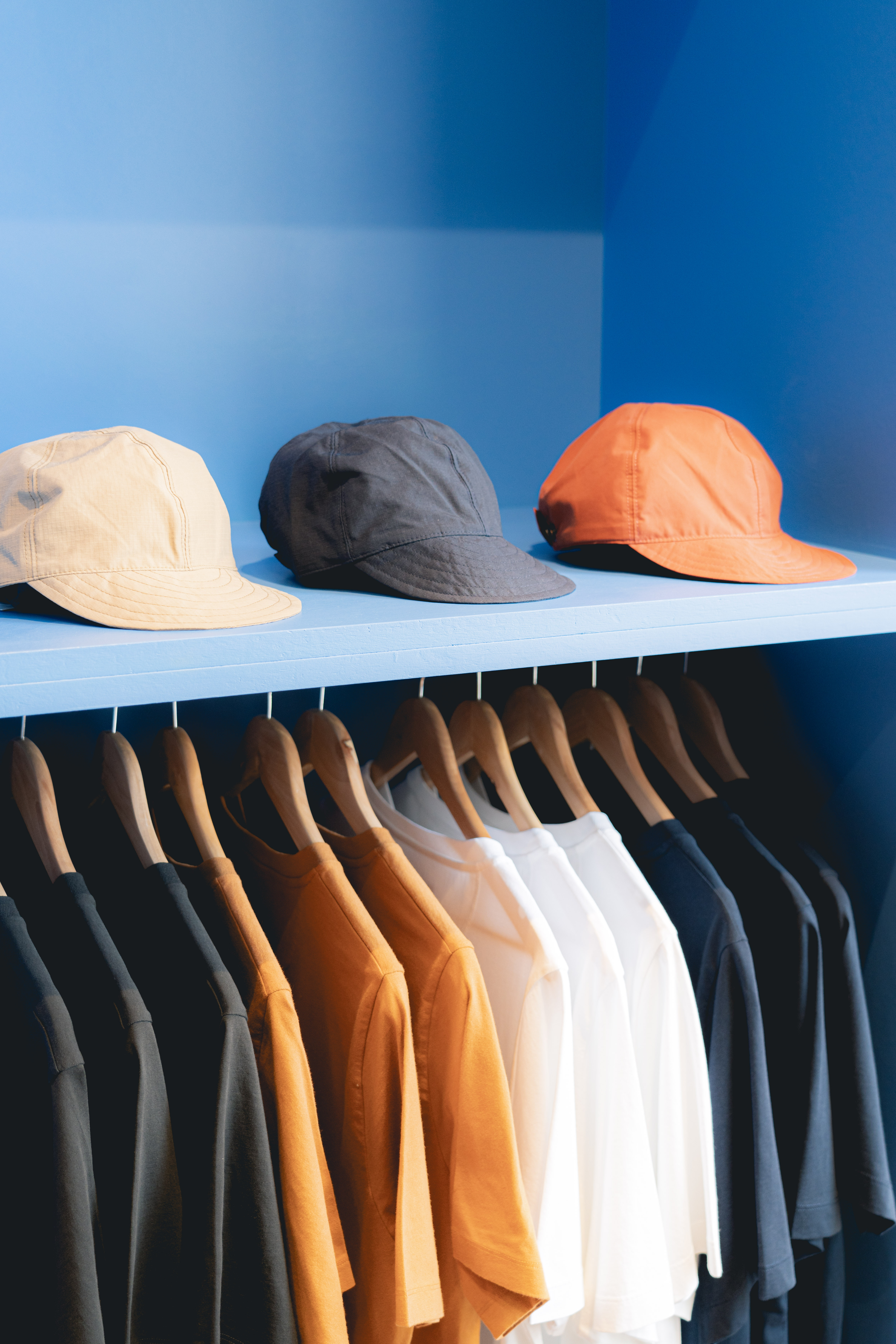 T shirts and caps on display at TWC store